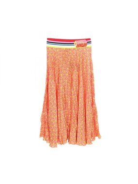 Fendi Skirt All Over Print Flare Silk